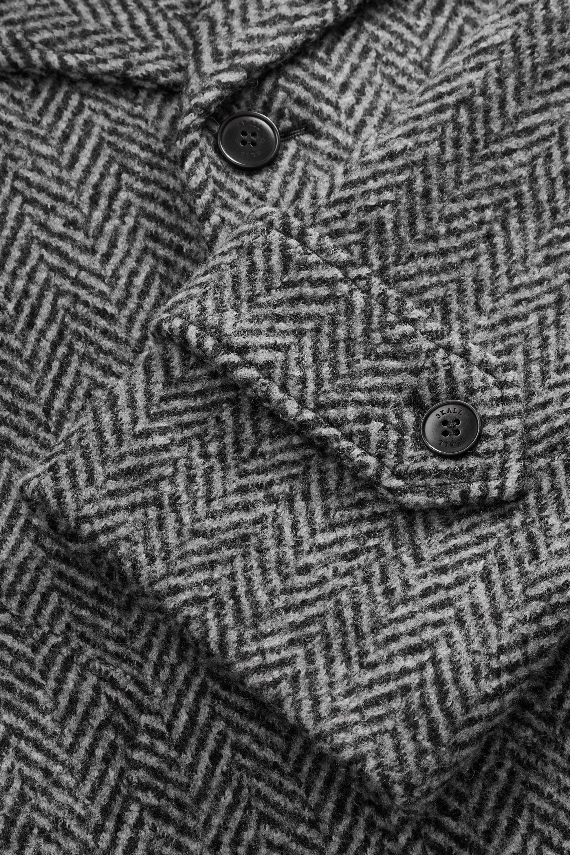 Skall Studio Thea coat Coat Black/Beige herringbone
